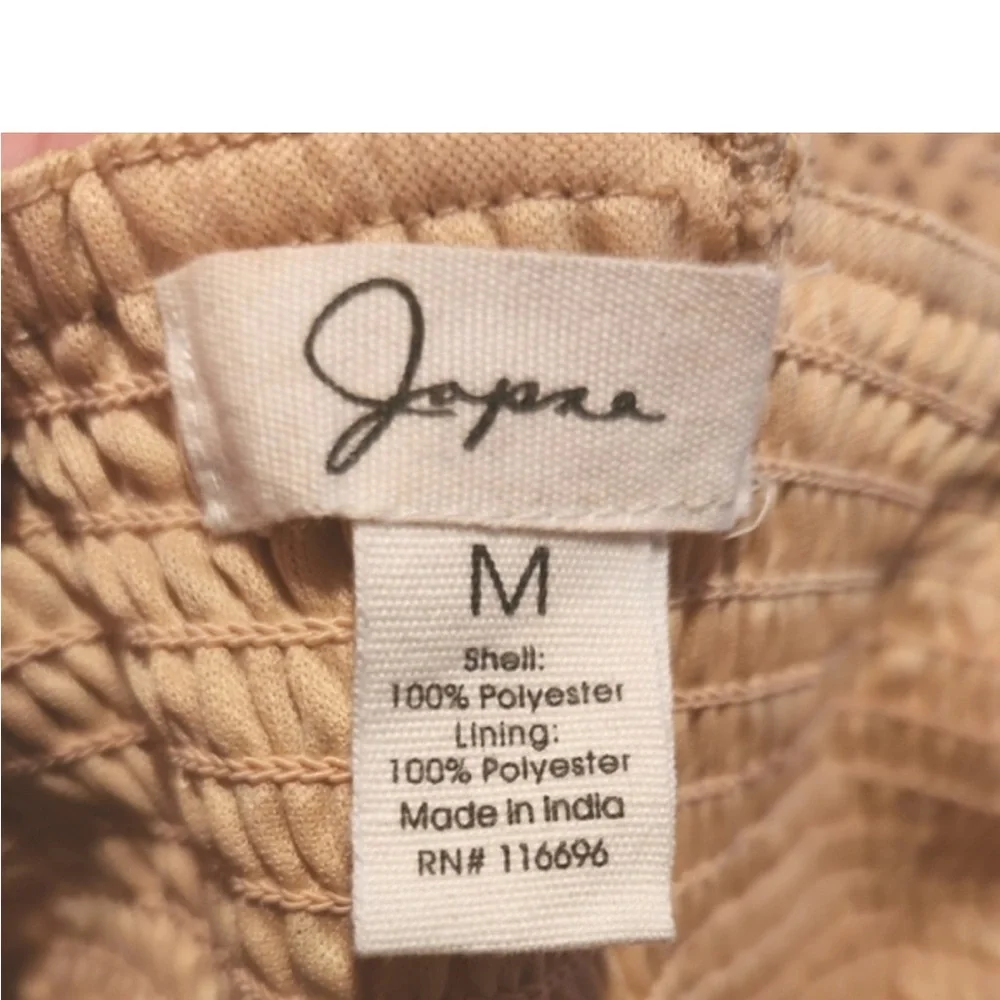 Japna Tan Colored Polka Dot Dress Romper size M Spring Summer - Picture 3 of 7